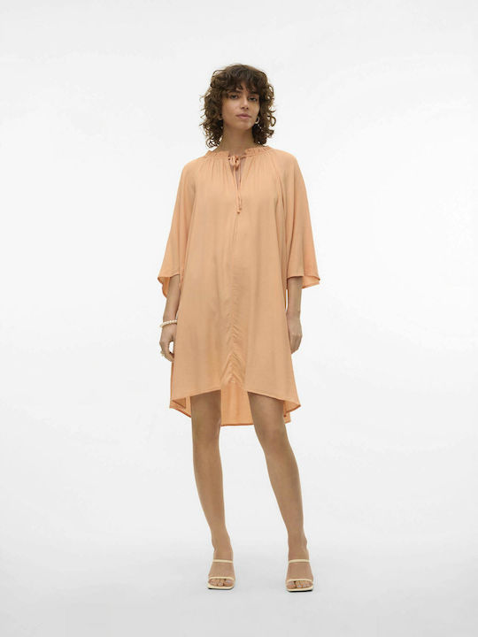 Vero Moda Mini Rochie cu Volane Orange