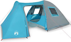vidaXL Cort Camping Albastră pentru 6 Persoane 195x342x200cm