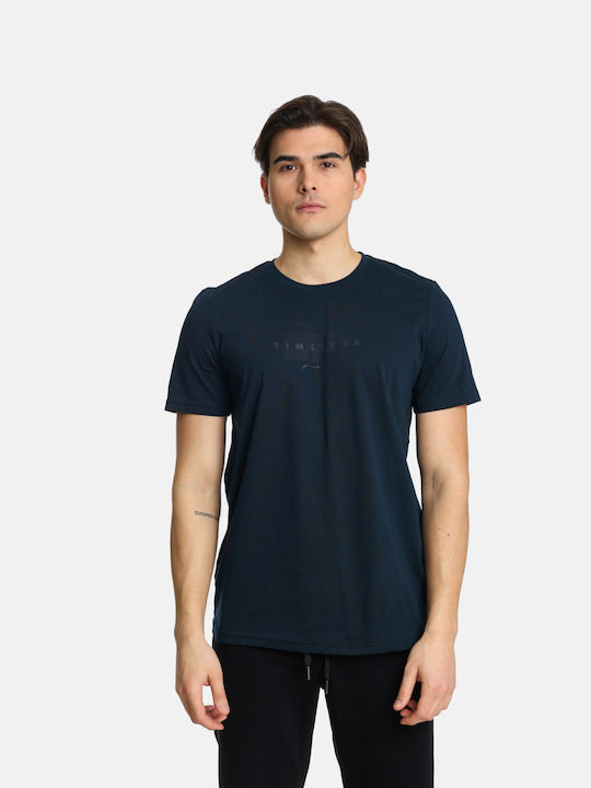 Paco & Co T-shirt Bărbătesc cu Mânecă Scurtă Albastru marin