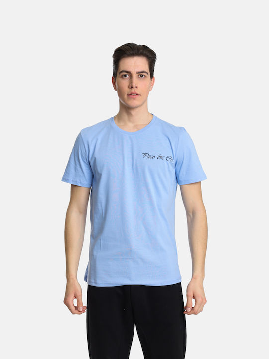 Paco & Co Men's Short Sleeve T-shirt Light Blue
