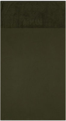 Emporio Armani Πετσέτα Θαλάσσης Βαμβακερή Πράσινη 180x100εκ.