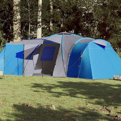 vidaXL Campingzelt Tunnel Blau für 12 Personen 162x720x200cm