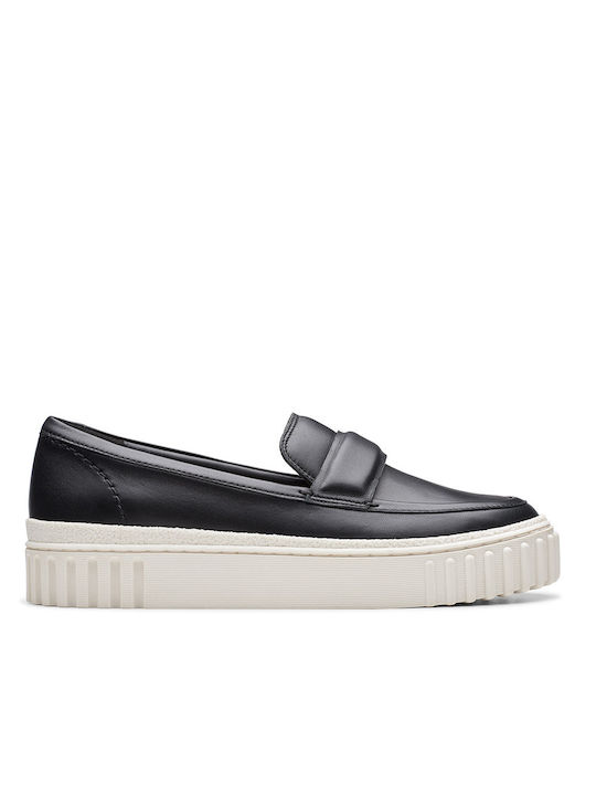 Clarks Cove Leder Damen Mokassins in Schwarz Farbe