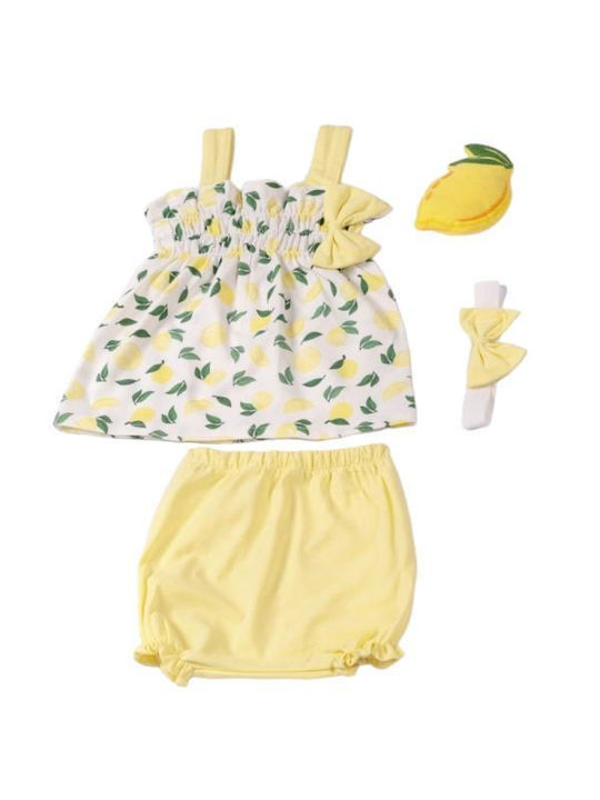 Evita Kinder Set mit Shorts Sommer 2Stück yellow