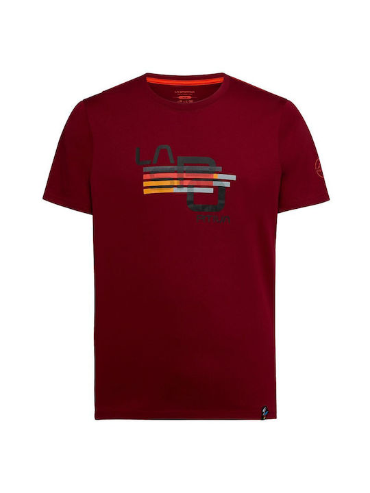 La Sportiva Men's Short Sleeve T-shirt Burgundy