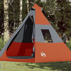 vidaXL Campingzelt Orange für 7 Personen 350x350x280cm.