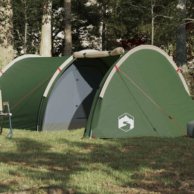 vidaXL Σκηνή Camping Τούνελ Πράσινη για 4 Άτομα 405x170x106εκ.