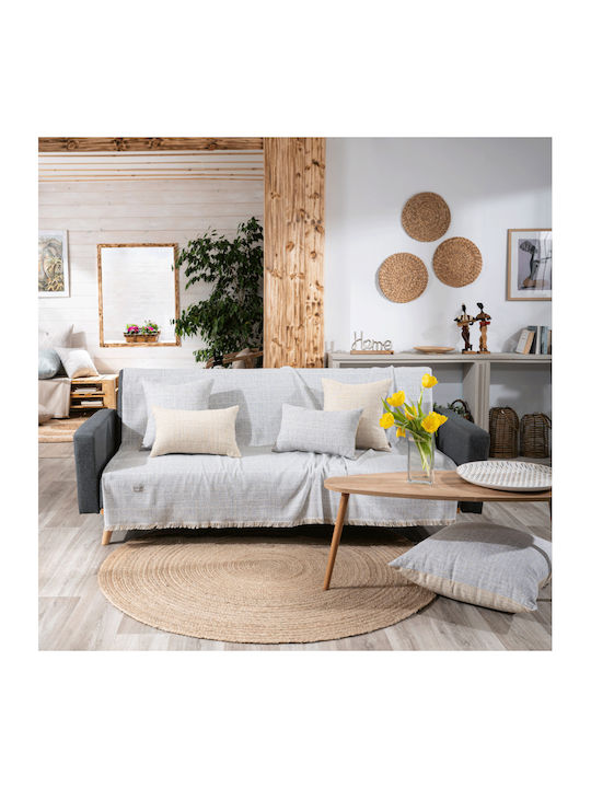 Teoran Teoran Three-Seater Sofa Throw Chenille ...