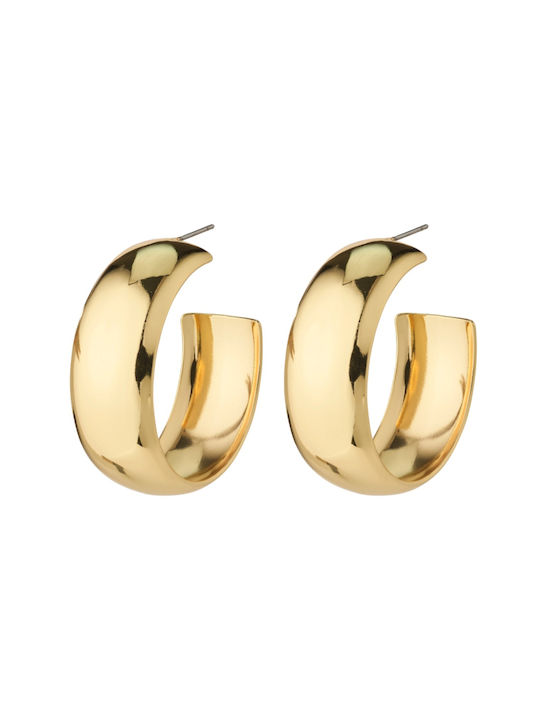 Pilgrim Earrings Hoops Gold Plated