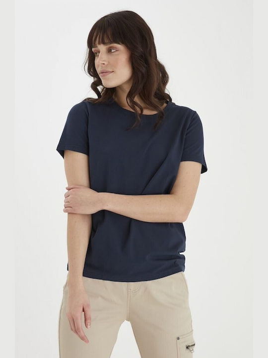 Fransa Damen T-shirt Navy Blue