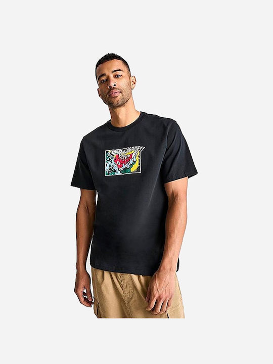 Converse Ανδρικό T-shirt Κοντομάνικο Μαύρο
