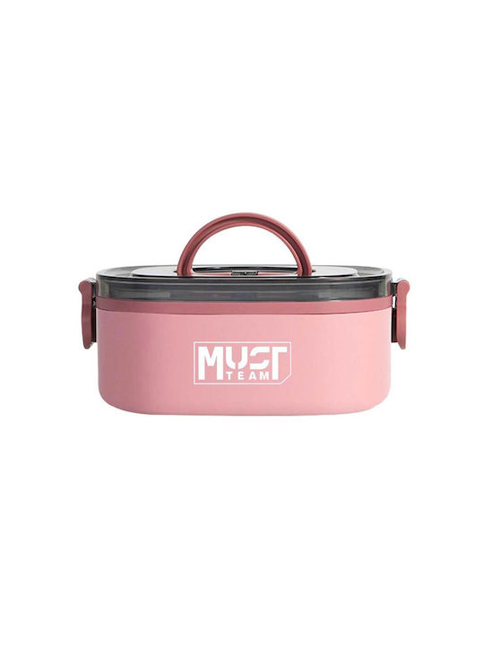 Must Microwave Inox Lunch Box Pink 750ml