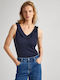 Pepe Jeans Women's Summer Blouse Sleeveless Blue