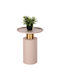 Round Metal Side Table Ecru 36x36x47cm