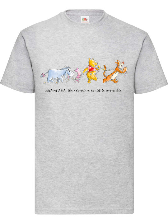 Fruit of the Loom Winnie The Pooh And Friends Original T-shirt Γκρι Βαμβακερό
