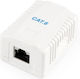 Cablexpert Μονή Πρίζα Δικτύου RJ45 με Πλαίσιο Τύπου Cat6 σε Λευκό Χρώμα NCAC-1F6-01