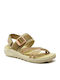 Terran Flache Sandalen für Damen in Grün Farbe