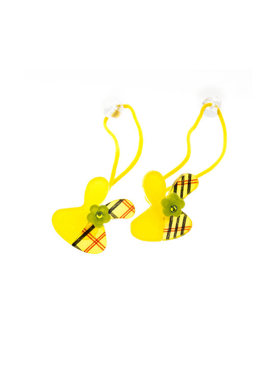 Kids Hair Tie Rabbit Yellow