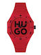 Boss Men's Watch 42mm Battery with Red Rubber Strap