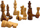 Wooden Wooden Chess Pawns Brown 8cm