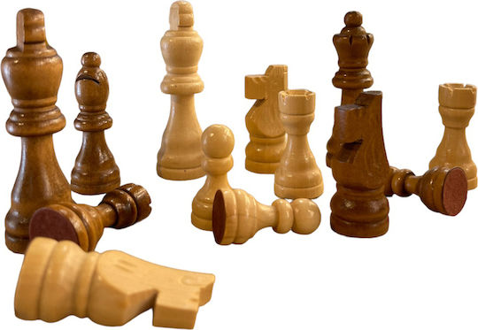 Wooden Wooden Chess Pawns Brown 8cm
