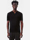 Short Sleeve Polo Sweater Black
