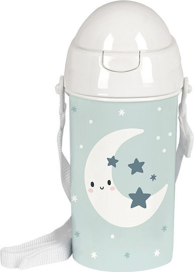 Safta Sticlă de Apă pentru Copii Plastic cu Pai Alb 500ml