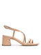 Frau Leder Damen Sandalen in Beige Farbe