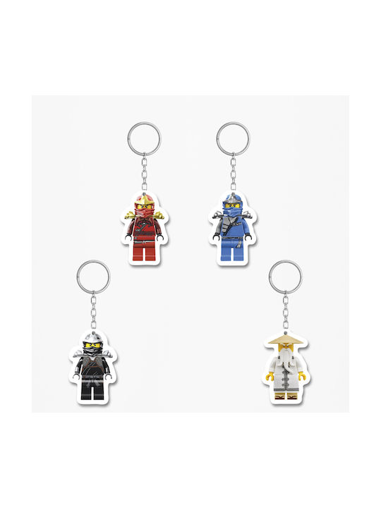 Brelocuri din lemn Ninjago din lemn 5cm/ 4pcs