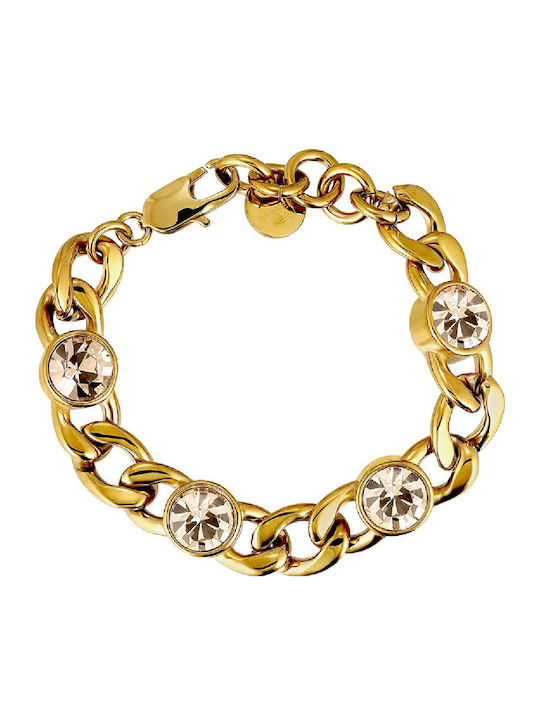 Dyrberg/Kern Women's Set Bracelets Chain Made of Gold Plated Stainless Steel 17cm