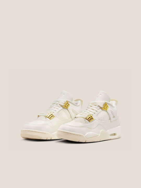 Jordan Air Jordan 4 Retro Γυναικεία Sneakers Sail / Metallic Gold / Black