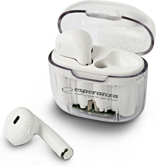 Esperanza EH237W In ear Bluetooth хендсфри Слушалки с Кутийка за Зареждане Черен