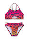 Nath Kids Kinder Badebekleidung Bikini Leo-Print-Gradient-Fuchsia