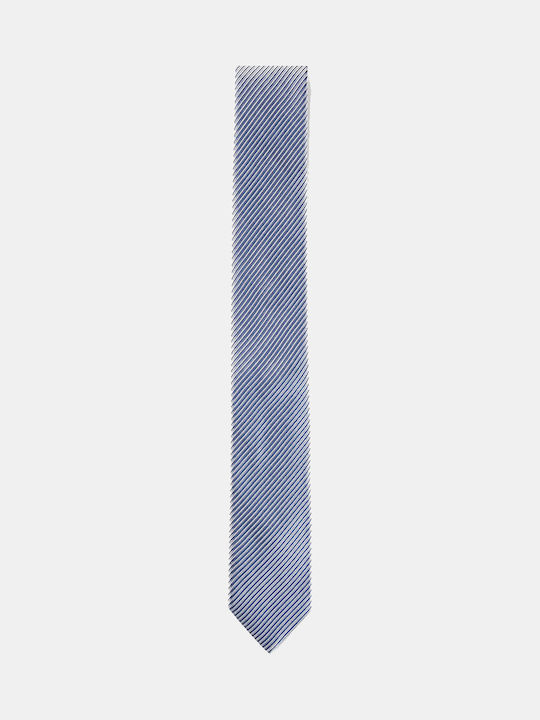 Hugo Men's Tie Silk Printed in Light Blue Color