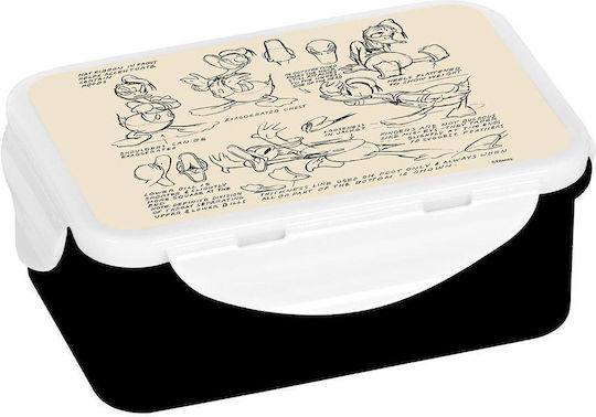 Cerda Donald Duck Plastik Kinder Lebensmittelbehälter Beige 18 x 13 x 8cm