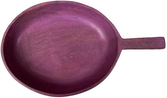 Nakaro Wood Serving Bowl Round Wooden with Diameter 33cm