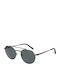 Funky Buddha Unisex Sunglasses with Silver Metal Frame and Black Polarized Lens FBS2057/004