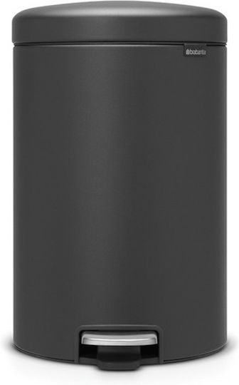 Brabantia Κάδος Απορριμμάτων Πλαστικός με Πεντάλ Γκρι 20lt