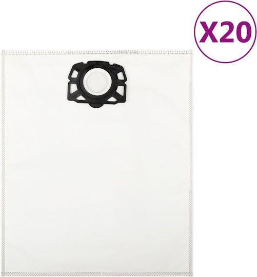 vidaXL Vacuum Cleaner Bags 20pcs Compatible with Karcher Vacuum