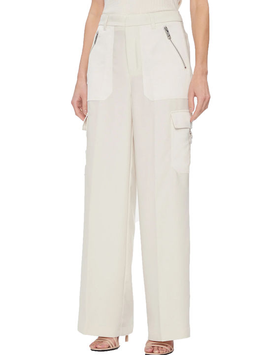 DKNY Femei Tesatura Pantaloni Ivory