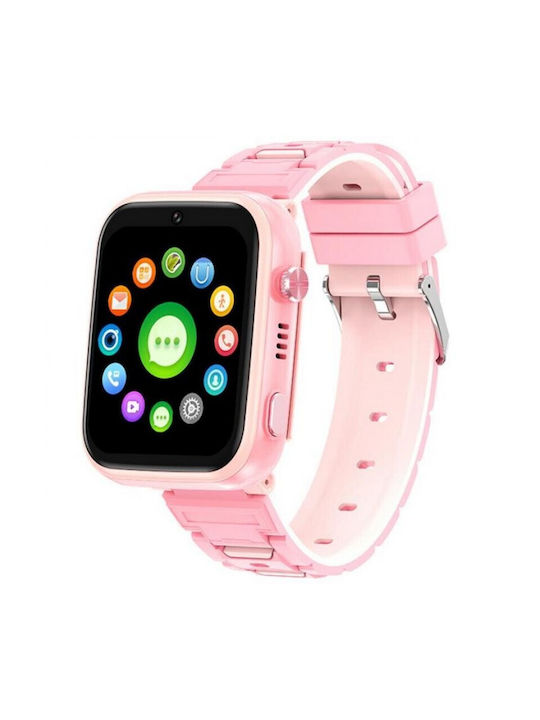 XO Kinder Smartwatch mit GPS und Kautschuk/Plastik Armband Rosa