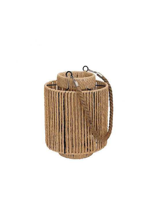 Atmosphera Φαναράκι Rattan Επιτραπέζιο Μπεζ 19x19x19εκ.