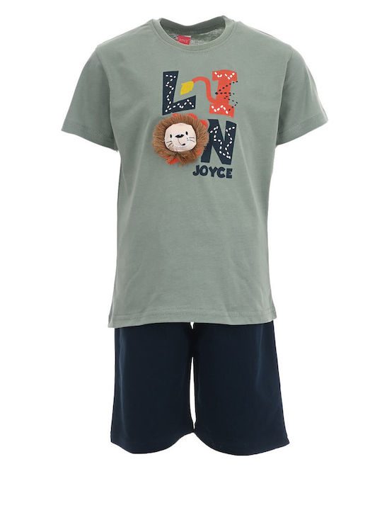 Joyce Kids Set with Shorts Summer 2pcs Khaki-marine