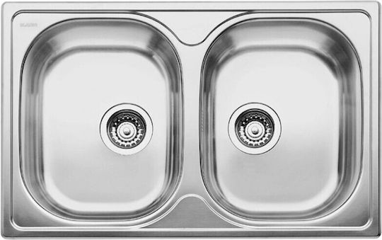 Blanco Tipo 8 Compact Drop-In Кухненски Мивка Inox Дължина 86xШирина 50см Сребрист