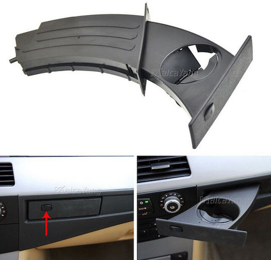 Carro Driver's Car Glass Holder For Bmw 5 Series E60 E61 2002-2010 / Black / Left / Ca-012225