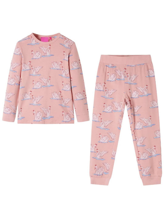 vidaXL Pijama pentru copii De bumbac Light pink