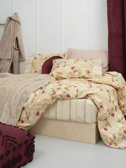Palamaiki Σετ Μονή 170x250cm Coordinabile Μπεζ