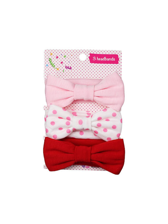 Love Baby Headband Set Pink/Bordeaux 1pc