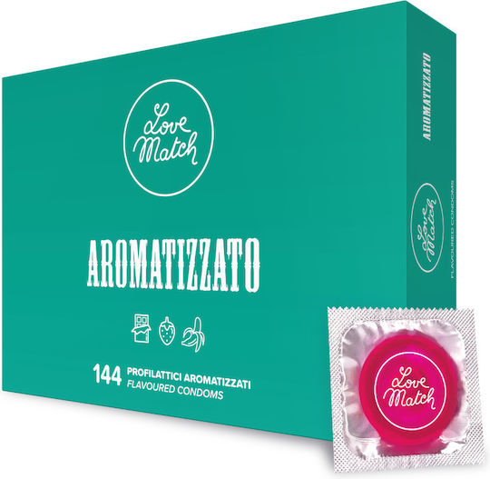 Flavored Condoms Banana Strawberry Mint 144 Pcs
