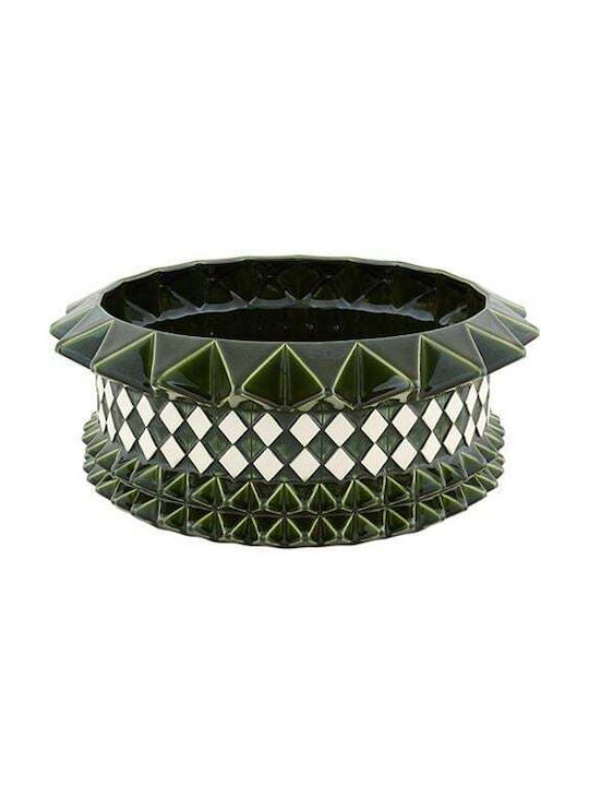 Bordallo Pinheiro Διακοσμητικό Μπωλ Κεραμικό Πράσινο 45x45cm